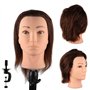 DaizySight Tete a Coiffer Professionnel Homme avec 100% Cheveux Naturels Humains