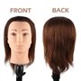 DaizySight Tete a Coiffer Professionnel Homme avec 100% Cheveux Naturels Humains, Tete Maleable Coiffure, Tête D’exercice Manneq
