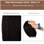 DaizySight Tete a Coiffer Professionnel Homme, Tete Maleable Coiffure avec 100% Cheveux Naturels Humains, Tête D’exercice Manneq