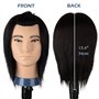 DaizySight Tete a Coiffer Professionnel Homme, Tete Maleable Coiffure avec 100% Cheveux Naturels Humains, Tête D’exercice Manneq