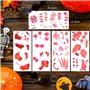 180 PCS(5 Grandes Feuille+15 Petite) Cicatrice Faux Sang Stickers