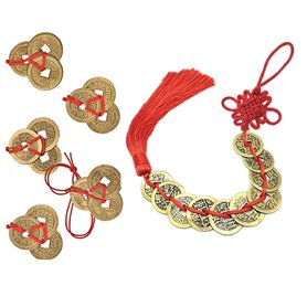 PPX 6 Set Chinoises Chinoises Noeuds Chinois Feng Shui pièces de Monnaie Souvenirs I-Ching pièces de Monnaie Traditionnelles ave