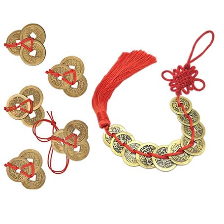 PPX 6 Set Chinoises Chinoises Noeuds Chinois Feng Shui pièces de Monnaie Souvenirs I-Ching pièces de Monnaie Traditionnelles ave