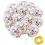Landrain Lot de 20 ballons à confettis multicolores pour anniversaire d'enfant