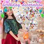 Landrain Lot de 20 ballons à confettis multicolores pour anniversaire d'enfant, ballons d'anniversaire arc-en-ciel
