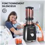 AMZCHEF Extracteur de jus avec 2 filtres brevetés NON obstruants pour les fruits et légumes mous et durs avec un rendement élevé