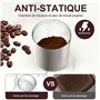 AMZCHEF Moulin à Café Electrique 160 W | 30 Réglages de mouture grossière à fine | 1-12 Tasses ou jusqu'à 40 secondes | Capacité