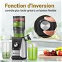 AMZCHEF 200W Extracteur de Jus Pression à Froid - Extracteur de Jus 108MM Grande Goutière pour Fruits et Légumes Entiers - Extra