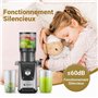 AMZCHEF 200W Extracteur de Jus Pression à Froid - Extracteur de Jus 108MM Grande Goutière pour Fruits et Légumes Entiers - Extra