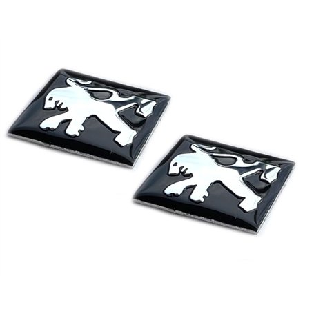Lot de 2 autocollants de 16 x 16 mm. Convient pour voiture Peugeot avec logo de voiture. Pour clé