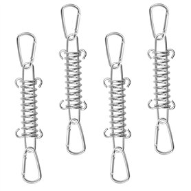 4 Pcs Boucle de Corde de Ressort de Tente Tendeur Voile Ombrage en Acier Inoxydable Ressort Voile D'ombrage Tendeur Ressort Bouc