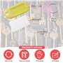 Rseuphiee 100 Pièces Porte-Clés, Étiquettes de Clé en Plastique, Inscriptibles Porte Clef Couleur en 10 Couleurs, en étiquettes 