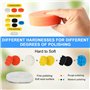 Kit de Polissage Voiture 80mm (17 Pièces) - Pad et Disque avec Adaptateur M10 pour Perceuse - Tampons de Polissage et Cire de La