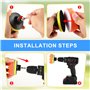 Kit de Polissage Voiture 80mm (17 Pièces) - Pad et Disque avec Adaptateur M10 pour Perceuse - Tampons de Polissage et Cire de La