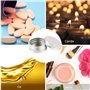 BOBOZHONG Pots en Aluminium,12 Pcs Vide Pots de Voyage Rondes Boîtes Aluminium Pot de Crème Vide Conteneurs Cosmétiques Vide Pot