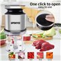 Hachoir électrique 400W Hachoir a Viande avec 4 lames et 600ML Bol acier inoxydable Electrique Mini Mixeur Robot Cuisine pour Ve