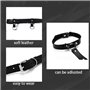 Punk Chaîne de Corps en Cuir pour Femmes Taille Harnais Ceinture Noir Gothique Chaîne de Jambe Réglable Ceinture Cuisse Jarretel