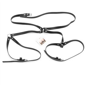 Punk Chaîne de Corps en Cuir pour Femmes Taille Harnais Ceinture Noir Gothique Chaîne de Jambe Réglable Ceinture Cuisse Jarretel