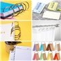 100 Pièces Anneaux de Reliure 25mm/30mm/35mm Reliure Anneaux Métalliques Bagues de Livre Anneaux de Classeur Porte-clés pour Cah