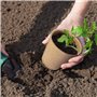 50 Pièces Pot Semis Biodégradable 8cm Bassin de Greffe en Fibresrond Pots de Semis Pots de Plantes avec 50 Étiquettes de Plantes