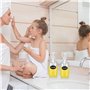 2 Pièces Flacons de Shampoing, 500 ML Distributeur de Liquide avec Pompe Rechargeable, Bouteilles Vides pour Savons, Lotions, Hu