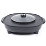 Poêle à griller électrique 2 en 1, sans fumée, pour l'intérieur, marmite de 4 l et régulateur de température, idéale pour fondue
