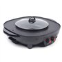 Poêle à griller électrique 2 en 1, sans fumée, pour l'intérieur, marmite de 4 l et régulateur de température, idéale pour fondue