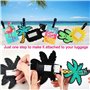 Lot de 6 étiquettes de bagage sécurisées pour valises, étiquettes de voyage étanches pour bagages, étiquettes d'identification p