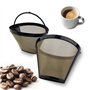 VELLUSTRA 2 PCS Filtre à Café Réutilisable Taille 4