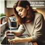 VELLUSTRA 2 PCS Filtre à Café Réutilisable Taille 4, Filtre a Cafe en Acier Inoxydable pour Faire du Café Manuel Filtre Café Per