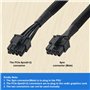 PSU 8 pin mâle vers double PCIe 8pin (6+2) mâle pour Seasonic Modular Power Supply (65cm)
