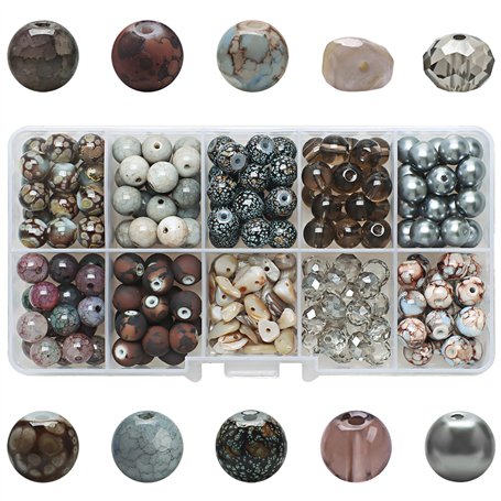Perle De Verre Ronde Craquelé ZMNVHJ 200 Pièces 8mm Vert Naturelles Cristal Perles En Vrac Rose Perles Rondes Fille Enfant Perle