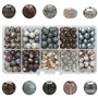 Perle De Verre Ronde Craquelé ZMNVHJ 200 Pièces 8mm Vert Naturelles Cristal Perles En Vrac Rose Perles Rondes Fille Enfant Perle