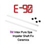 JZSMY 2 pièces pour Intex Pure Spa Hot Tub Pompe arbre Fix E90 Erreur 2 arbres en céramique avec 4 capuchons