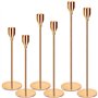 Amzeeniu Chandelier Bougeoir Dorés 6 Pcs