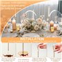 Amzeeniu Chandelier Bougeoir Dorés 6 Pcs,Chandelier de Mariage Différentes Tailles,23/28/33cm Candélabre pour Bougies de 2.2 cm 