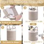 ZLPBAO Corbeille à Linge Panier à Linge en Coton Tissé Panier de Rangement 40L Boho Corbeille a Linge de Qualité Supérieure avec