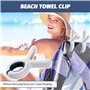 9Pcs Pince Serviette Plage Pince a Linge Epingle a Linge Résistantes et Solides Clip de Brise-Vent pour Transat Plage, Chaise Lo