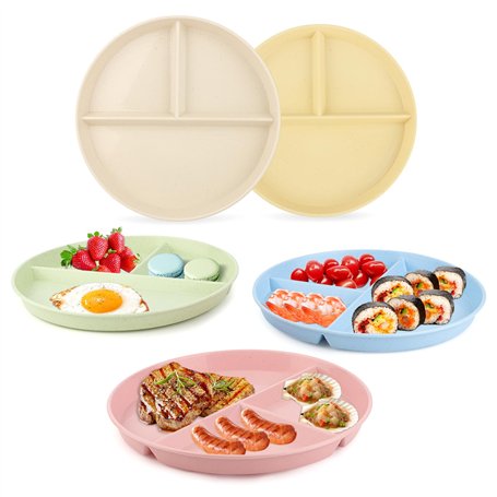 Lot de 5 Assiette Compartiment Adulte Enfant