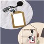 3 Pièces Porte Clef Retractable Mousqueton, MXTIMWAN Rétractable Porte Badge Porte Clef Enrouleur Cable Acier 60cm Porte-clés Ré