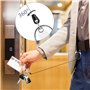 3 Pièces Porte Clef Retractable Mousqueton, MXTIMWAN Rétractable Porte Badge Porte Clef Enrouleur Cable Acier 60cm Porte-clés Ré
