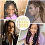 MXTIMWAN 28 Pièces Bijoux de Cheveux Viking Perles en Spirale, Bijoux Cheveux Tresse Anneaux, Réglable, Perles Dreadlocks en Mét