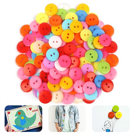 100PCS Boutons Colorés