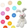 100PCS Boutons Colorés, Boutons de Bricolage, Bouton Multicolore, Artisanat Bouton Rond, Petits Boutons Ronds