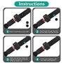 UKOFEW Boutons de Blocage,10 Paires Noir Bouton D'Arrêt de Ceinture de Sécurité,Universelle Boutons de Ceinture de Sécurité pour