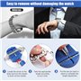MXTIMWAN Kit Outil Montre,Kit Changement Pile Montre,Ouvre et Fermer Boitier,DéMonte Chasse Goupille,Outil de Réparation pour Br