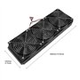 Diyeeni CPU Radiateur Ventilateur Portable CPU Radiateur De Refroidissement De l'eau G1 / 4 Fil Durable Et Pratique Radiateur De
