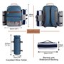 Sunflora Sac à Dos Pique Nique 4 Personnes Deluxe avec Poche Sac Pique-Nique Isotherme Panier Pique Nique avec Vaisselle et Couv