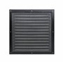 Grille d'aération en métal - 20 x 20 cm - Pour l'intérieur et l'extérieur - Avec moustiquaire - Robuste - Résistant aux intempér