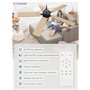 ZMISHIBO Ventilateur de Plafond avec Lumière Ø132 cm, Moteur DC Énergétique, 6 Vitesses, 3 Températures de Couleur (3000K/4000K/